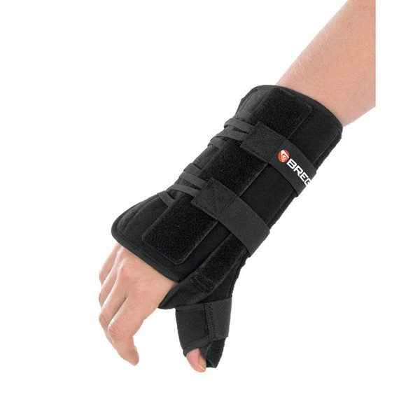 Apollo Wrist Brace with Thumb Spica by Breg, 8” or 10” Length (Right Wrist, 8" Length)