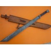 Sword ! Rare ! Custom Hand Forged Damascus Steel Machete
