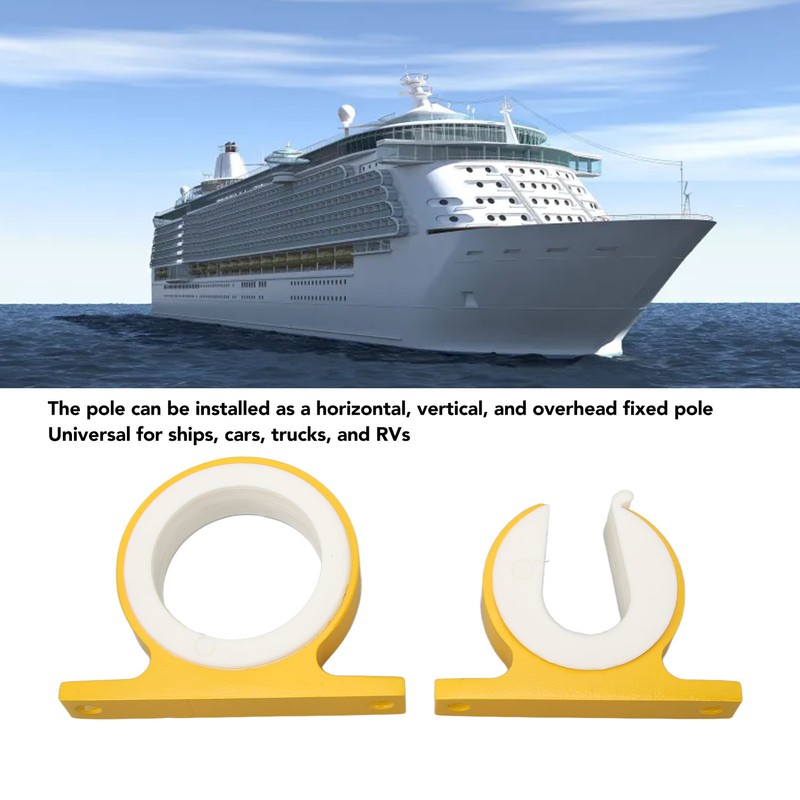 2 Pcs Fishing Rod Holder Horizontal Vertical Aluminium Boat Mounted