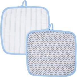 Blue MiracleWare Muslin Baby Washcloths 2-Pack