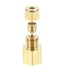 sourcing map Compression Tube Fitting G1/4 Female Thread x 6mm
