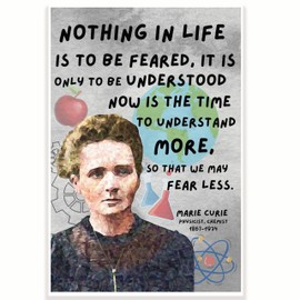 Marie Curie Quote Classroom Poster - Science Classroom Poster - Chemistry Class Poster - 12 x 18 Inch - Classroom Decor - Classroom Must Haves - Back To School Decor - CPS0564