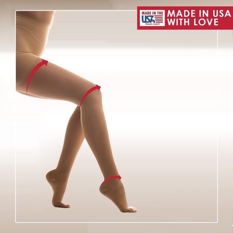 Medicella Premier - Medias de compresión con puntera cerrada para