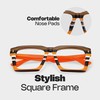 Zeelool Stylish Square Blue Light Blocking Glasses for Men Computer