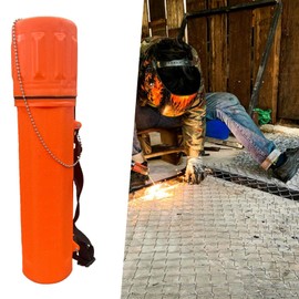 Milageto Welding Rod Holder Stick Welding Electrode Rod Storage Tube Welding Equipment Airproof 15 inch Airtight Welding Rod Canister, Orange