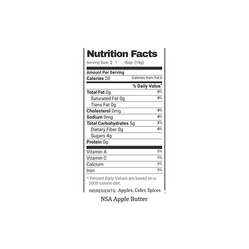 No Sugar Added Apple Butter - 8 Oz Jar -