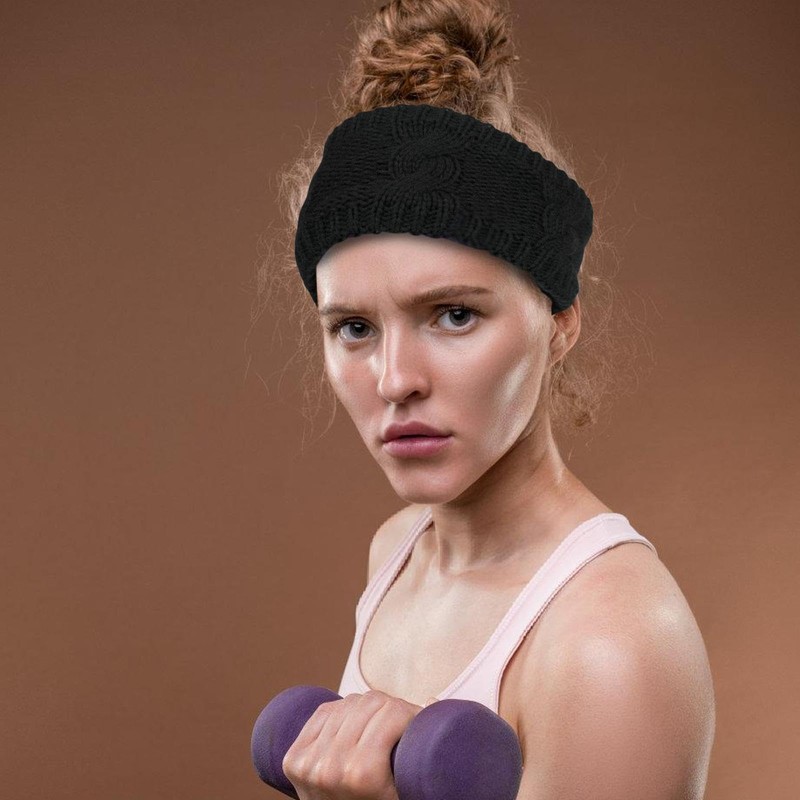 Pack of 2 Plus Velvet Headbands, Warm Hearing Protection Headbands,