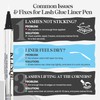 2 in1 Clear Eyelash Glue Liner Pen, Waterproof, Latex Free,