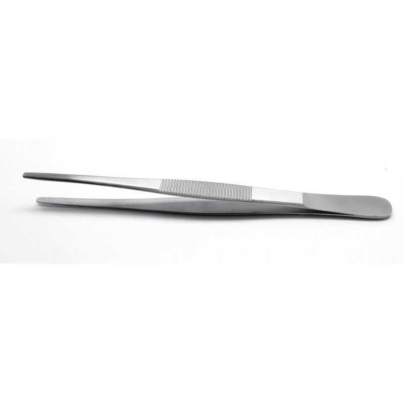 Dressing Tweezer 5.5" Tissue Thumb Forceps 1.8cm Serrated Tip Surgical