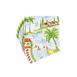 Caspari Mallorca Cocktail Napkins - 20 Per Package