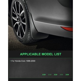 SCITOO Mud Flaps 4PCS Suitable for Honda Civic 1996-2000 Front & Rear mud Flaps Splash Guard Set
