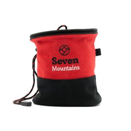 Seven Mountains Chalk-Bag for Bouldering Climbing & Crosssfit | tearproof self-standing and robust magnesium bag made of 100% linen | large chalk bag | dustproof climbing bag | maximum grip