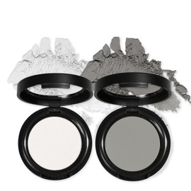 Single White & Grey Eyeshadow – High Pigment Powder for Day & Night Looks, Matte & Shimmer, Waterproof & Smudge-Proof, Easy to Blend & Apply, Ideal for Older Women & Prometics