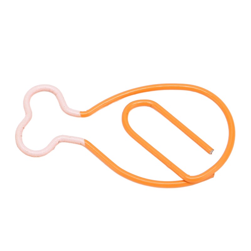 100Pcs Metal Paperclips Cute Chicken Leg Shape Electroplating Rustproof Portable