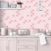 Pink Arabesque Tiles Peel and Stick Backsplash for Kitchen, WalDecoo