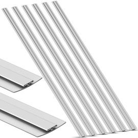 Yaocom 8 Pcs Backsplash Accessories Stainless Steel Wall Divider Bars for 1/16 Inch Material 3.5 Feet Length Metal Corner Guard Wall Edge Trim Backsplash Transition Strip for Workshops Modern Kitchen