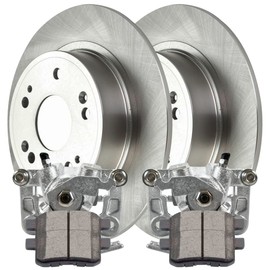 AutoShack Rear Brake Rotors Calipers and Ceramic Pads Replacement for 2008-2012 Honda Accord 2009-2014 Acura TSX 2.4L 3.5L V6 FWD 11.1 Inch Diameter BCPKG00094
