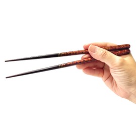 【Dishwasher Safe Chopsticks Supreme】Natural Wood, Made in Japan, High Class Japanese Pattern, Modern Wooden Chopsticks Chopsticks, Non-slip, For Home Use (Hazuki 8.3 inches (21 cm) For Women