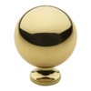Baldwin 4961.030.BIN Spherical Design 1-1/4-Inch Diameter Cabinet Knob, Polished Brass