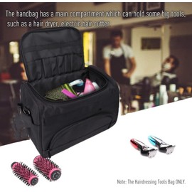 Hairdressing Tool Bag,Large Hairdressing Bag Hair Equipment Salon Storage bag with Shoulder Strap Hairdresser Barber Kit Carry Case with Multiple Layers to Organise Salon Tools Black,38¡Á23¡Á9cm