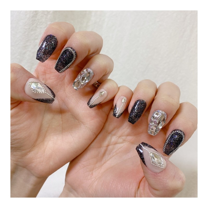 MunNail Chic Black Nail Tips - Lipstick / MunNail 시크블랙