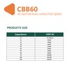 CBB60 60uF Motor Start Run Capacitor MFD 250VAC 50/60hz Cylindrical(60uF-CAD)