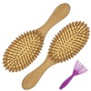 Firschoie Bamboo Hair Brush Set of 3, Hair Brushes without