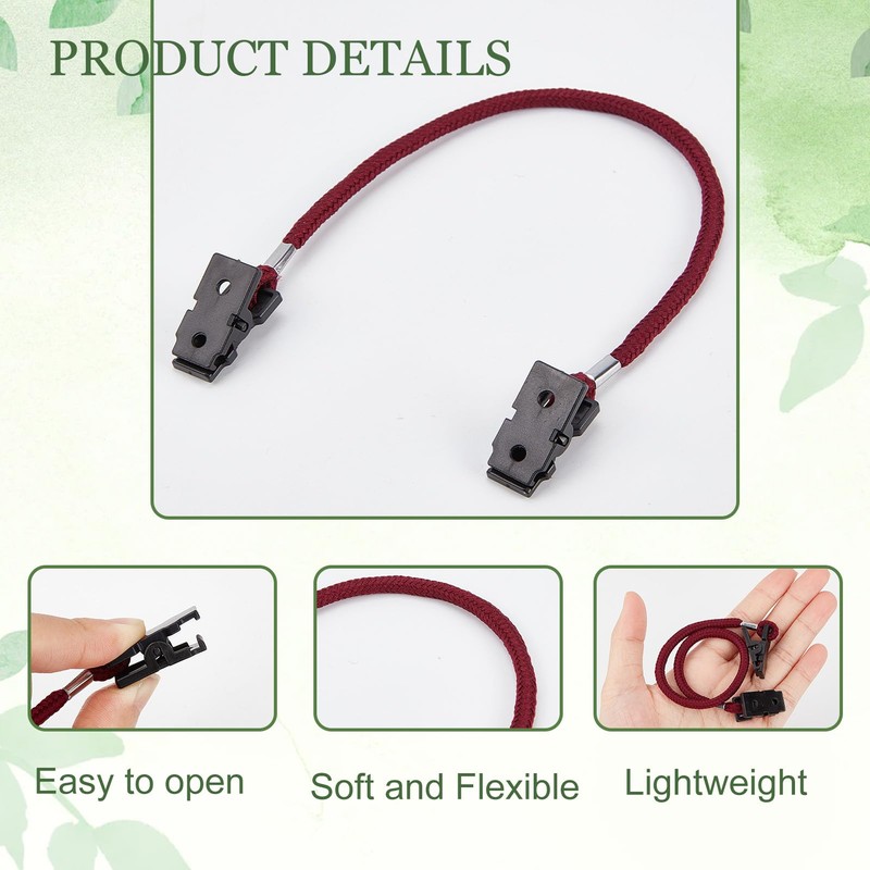 NICENEEDED 6 Pcs Hat Strap Clips Cord Fasteners, Windproof Clips
