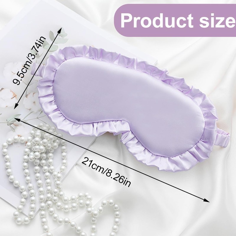 HAZMA 2 Stück Schlafmaske, Seiden-Schlafmaske Mit Verstellbaren Bändern, Schlafbrille Damen