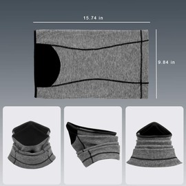 Rumsfel Neck Warmer Snoods for Men, Neck Gaiter Tube Women, Multifunctional Winter Face Scarf with Mouth Breathable Mesh for Motorcycle, Ski, Hiking, Cycling, and other Outdoor Sports