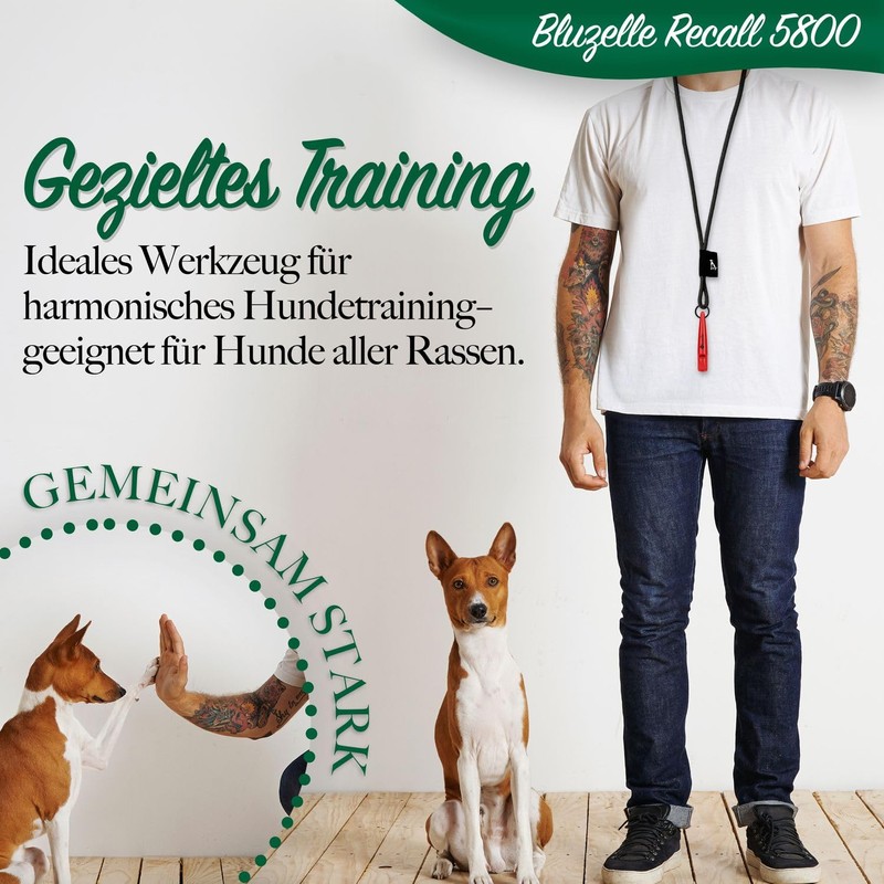 bluzelle Recall 5800 Professional Dog Whistle with Strap for Dog