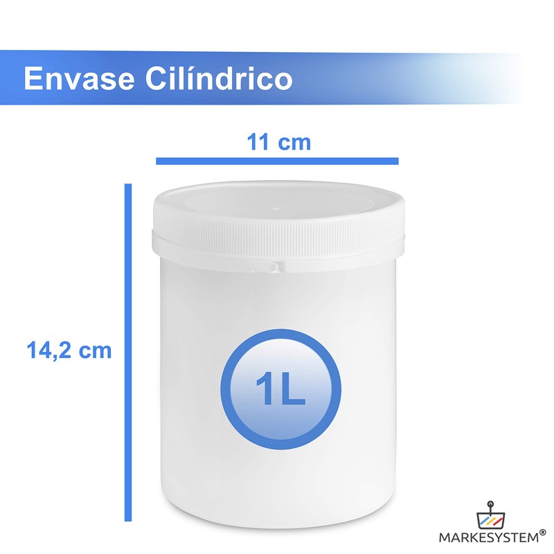 MARKESYSTEM – White Jar 1 Litre with Disc and Safety