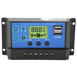 PWM 12V 24V Dual USB Solar Panel Charge Controller Regulator LCD Display 30A (YJSS-30A)
