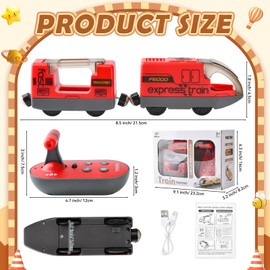 LTFIOON Railway Children's Electric Train Toy for Wooden Rails, Train Toy, Wooden Train Electric Locomotive for Children 3 4 5 6+ Years, Compatible with Thomas, Brio, Chuggington