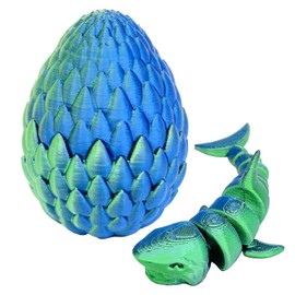 3D Shark Egg for Party Favor, Cool Blue Shark Figurine for Birthday Gift