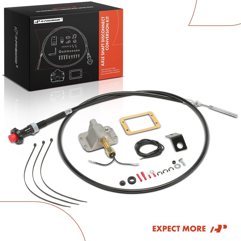 A-Premium Axle Shaft Disconnect Conversion Differential Cable Lock Kit Compatible