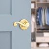 Kwikset Lido Left-Handed Half-Dummy Lever with Protection in Polished Brass