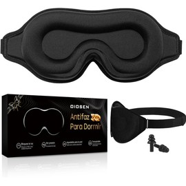 Antifaz para dormir 3D para mujeres y hombre, antifaz para dormir para una oscuridad absoluta, tejido transpirable con correa ajustable para siestas, viajes