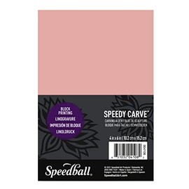 Speedball Speedy-Carve Block Printing Carving Block, Rectangle, Pink, 4 x 6 Inches (10.16cm X 15.24cm)