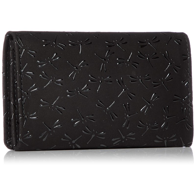 [Wamonoya] [Indenya] Business Card Holder, Black Deerskin x Black Lacquer
