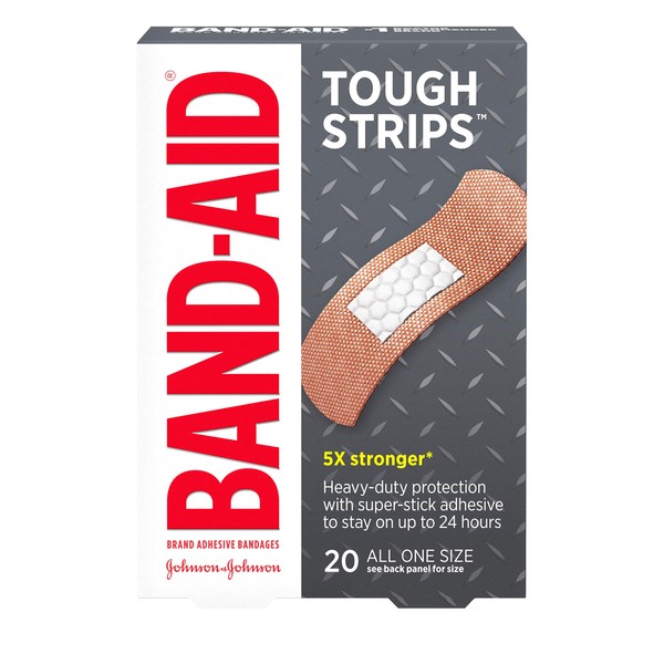 Band-Aid Brand Tough Strips Adhesive Bandage for Minor Cuts &