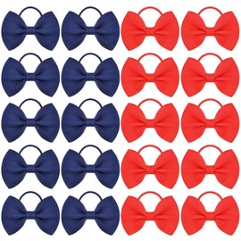 20 Pieces Of Bow Hair Ties, Decorative Hair Ties, Cute Children'S Hair Ties, Girls' Hair Accessories, Elastic Hair Ties, Hair Accessories