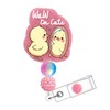 Horee Retractable Badge Reel with Alligator Clip, Glitter Acrylic Nurse