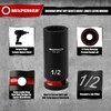 MIXPOWER 12 Pieces 3/8'' Drive Semi-Deep Impact Socket Set,12 Point,SAE,5/16"-1",CR-MO,Axle
