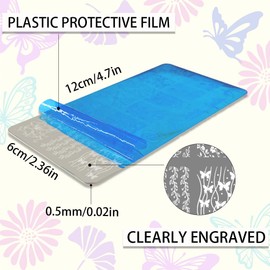 PH PandaHall Pack of 3 Nail Stamping Plates, Nail Stamps, Flower Leaf, Nail Art Stencils, Printing Template, Nail Stencils, Stainless Steel Nail Picture Plates for Nail Decoration, Salon