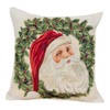 Peggy Wilkins Santa's Wreath Christmas Tapestry Cushion - 45cm x