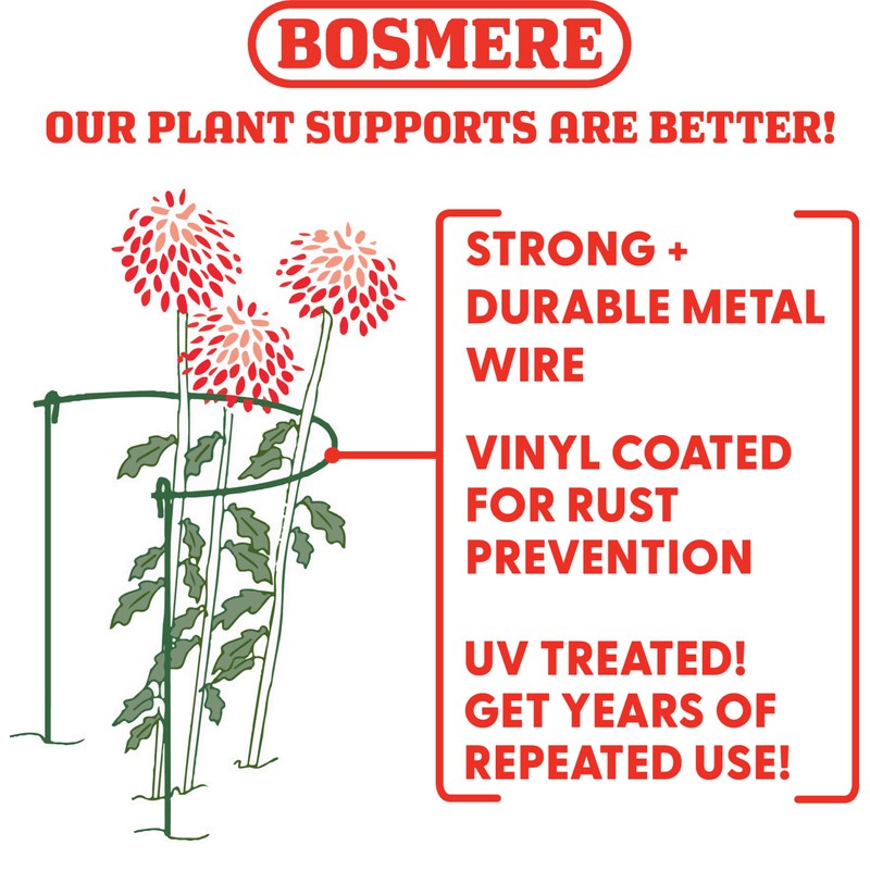 Bosmere 15" Semi Circular Border Support with 30" Legs, 3-Pack