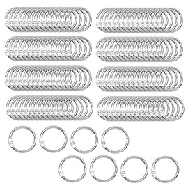 120 Pcs Metal Binder Rings, 3cm Loose Leaf Binder Ring, Metal Rings with Opening, Book Rings for Index Cards, Binder Rings for Flash Cards, Hinged Rings to Hold Paper for School Home Office (3CM)