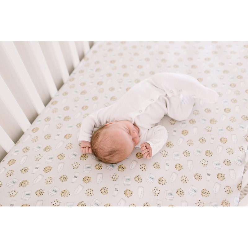 Premium Fitted Knit Crib Sheet/Toddler Sheet"Chip" by Copper Pearl