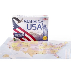 Tactic Games US States of The USA Trivia Board Game (9 Player)